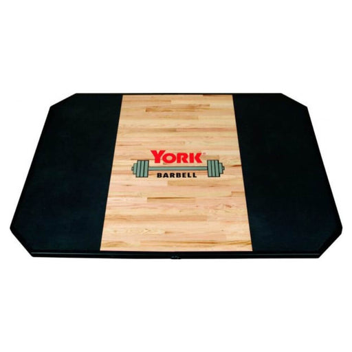 York Barbell 54230 STS Free Standing Solid Red Oak Platform With Logo
