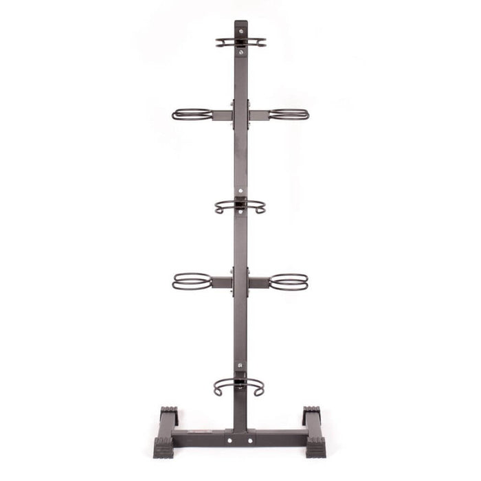 York Barbell 65103 7-Ball Vertical Medicine Ball Storage Rack Front View