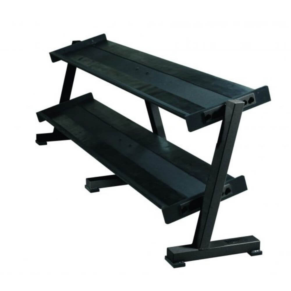 York Barbell Two Tier Tray Dumbbell Rack