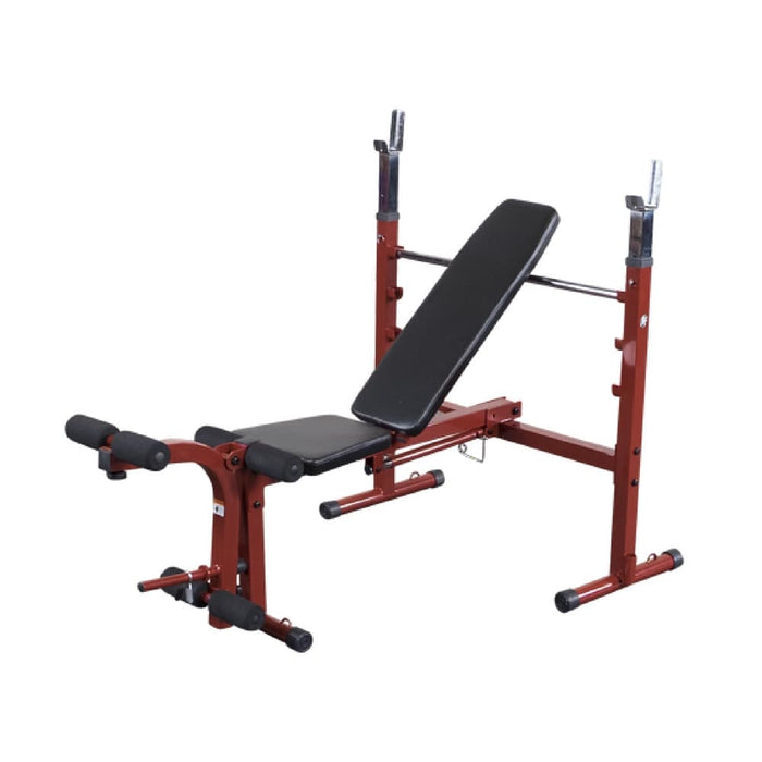 Best Fitness BFOB10 Folding Olympic Bench with Leg Developer 3D View