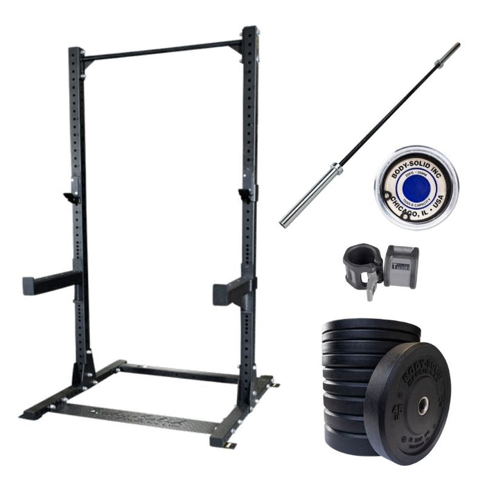 Body-Solid Garage Gym Half Rack Package with PPR500