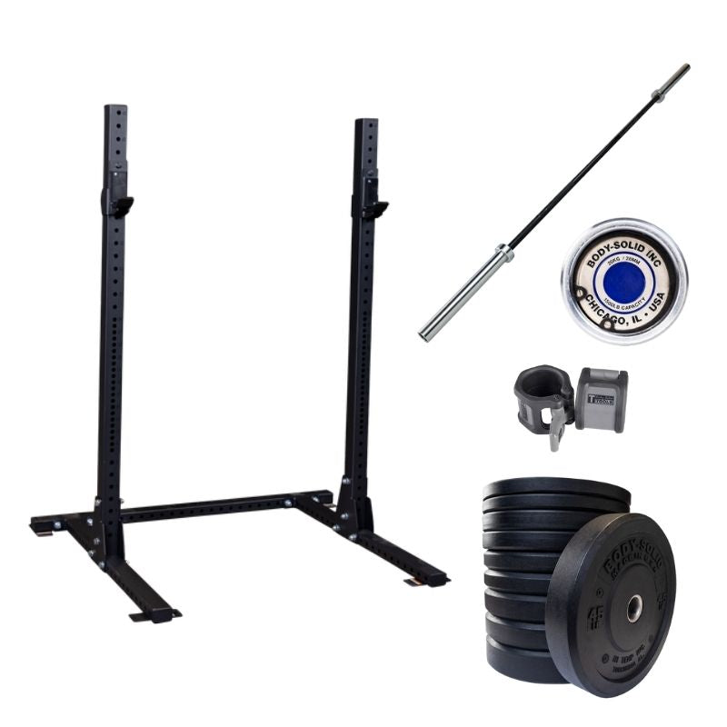 Body-Solid Basic Garage Gym Squat Stand Package — Strength