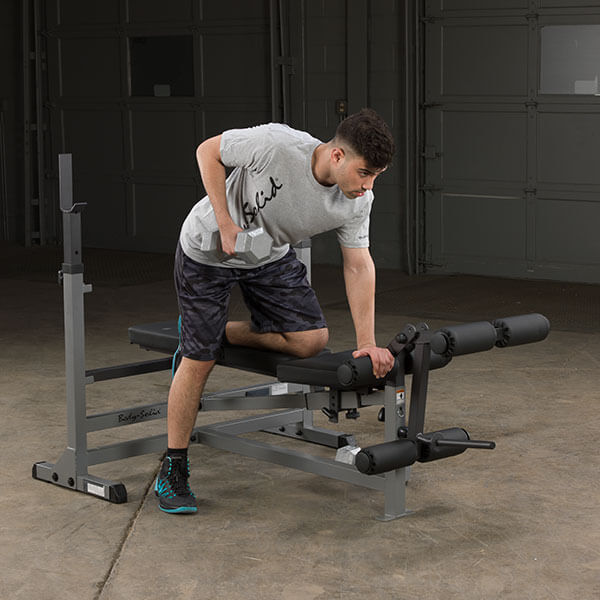 Body-Solid PowerCenter Combo Bench Lat Package GDIB46LP4 leg curl