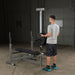 Body-Solid PowerCenter Combo Bench Lat Package GDIB46LP4 standing cable row