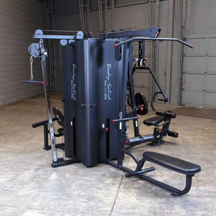 Body-Solid S1000 Pro Clubline 4-Stack Commercial Gym - Cable Column and Lat Stations