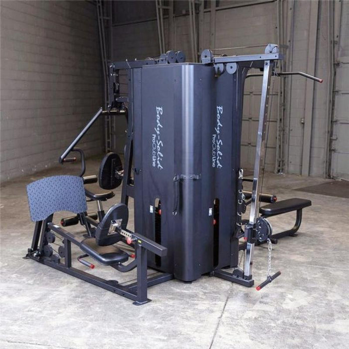 Body-Solid S1000 Pro Clubline 4-Stack Commercial Gym - Leg Press Rear View