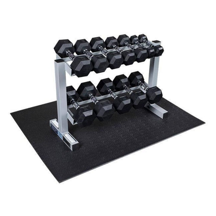 Body-Solid Powerline Rubber Hex Dumbbell 5-30lb Package