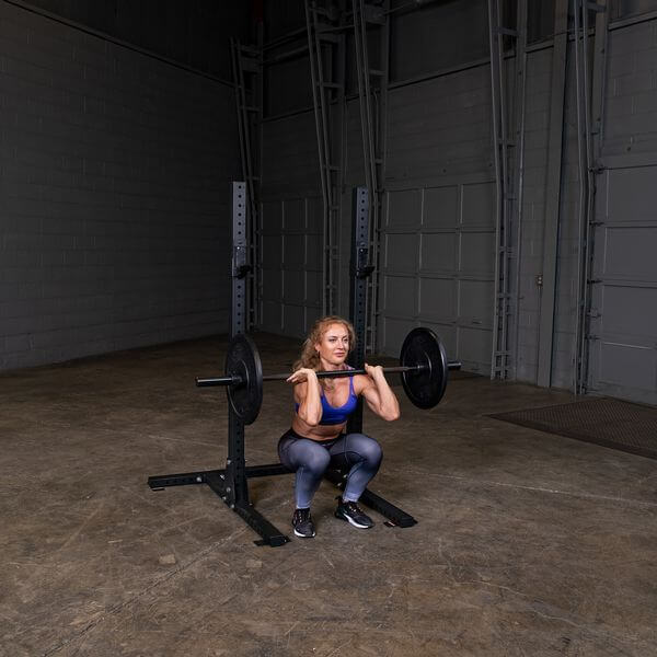 Body-Solid SPR250 Pro Club Squat Stand Female Front Squat