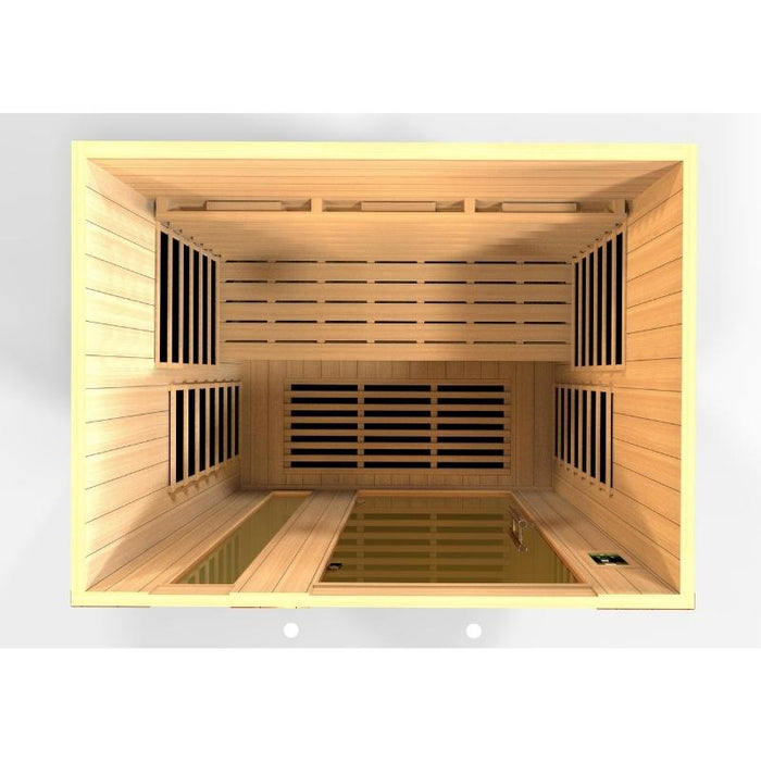 Dynamic Lugano 3-Person Full Spectrum Infrared Sauna | Top View