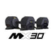 MX Select MX30 30lb Adjustable Dumbbells Angled View with Logo
