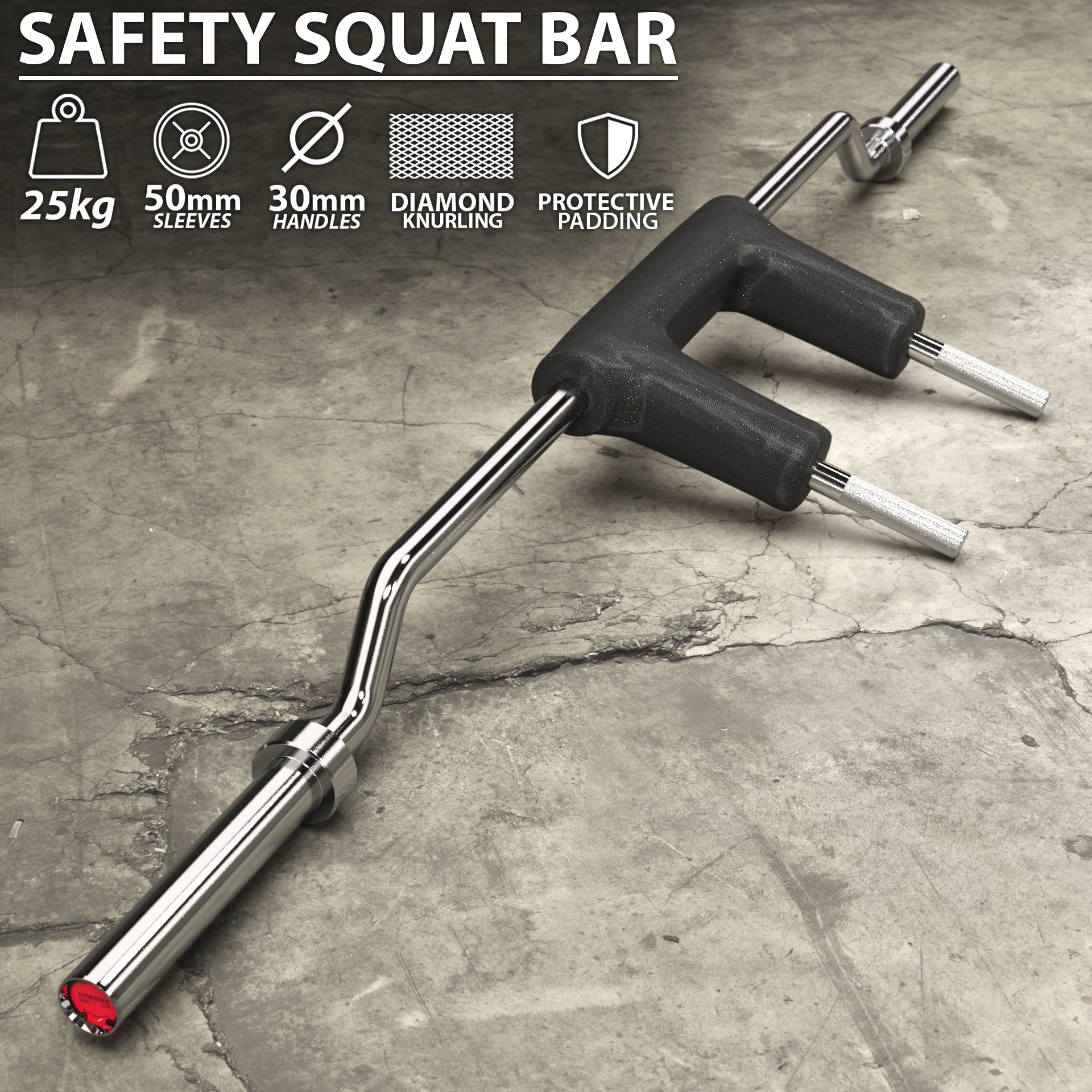 6ft safety deals squat bar