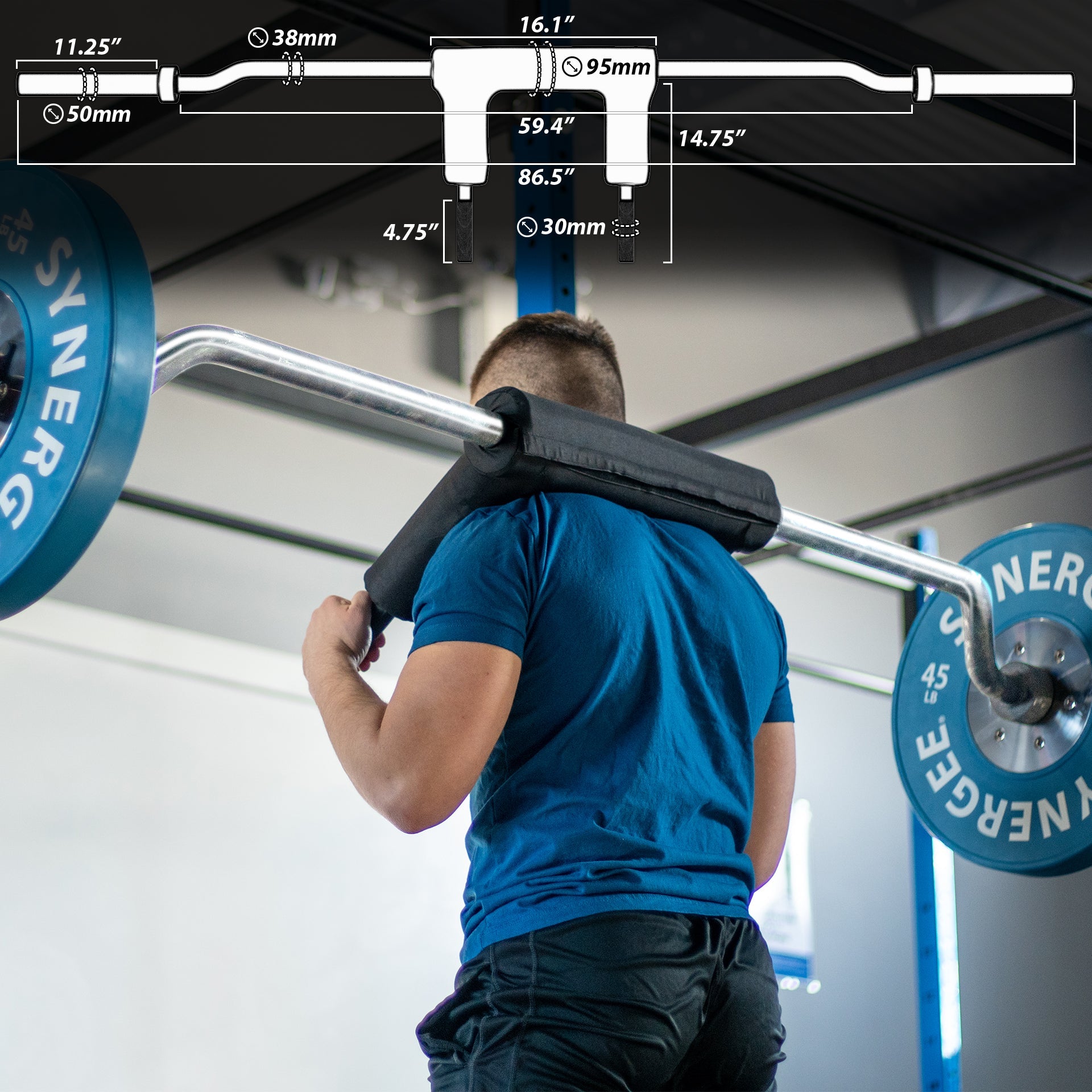 Synergee Safety Squat Bar — Strength Warehouse USA