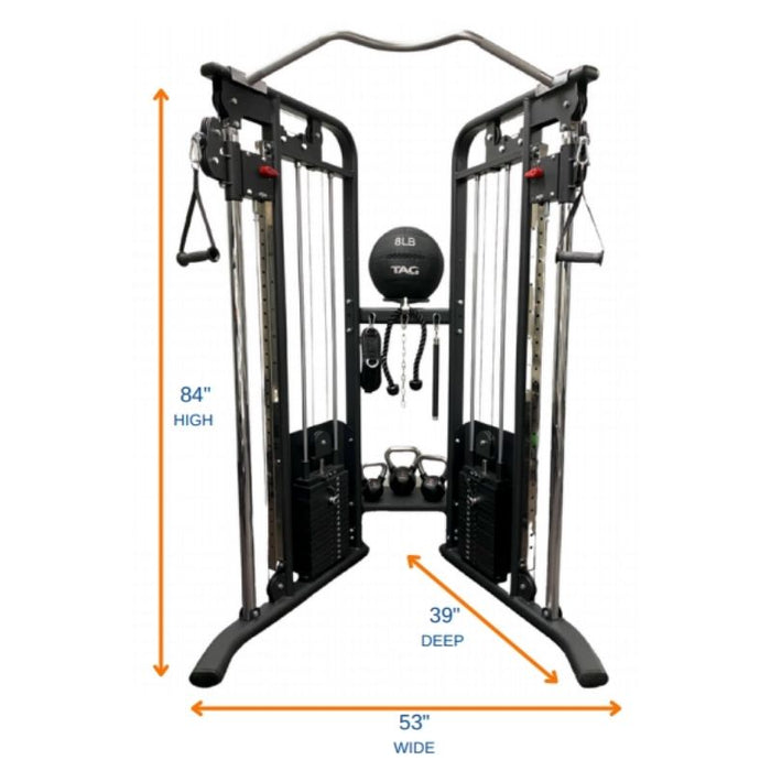TAG Fitness FT1 Functional Trainer Dimensions