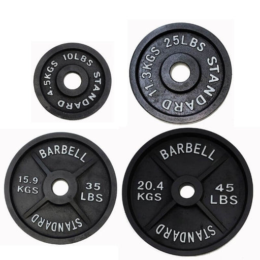 TDS 230lb Cast Iron Olympic Plate Set