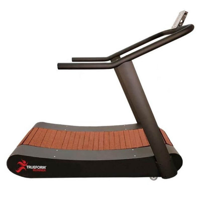 Trueform Runner Curved Manual Treadmill TFR-D Rogue Black with Red Running Track Surface