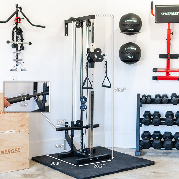 Synergee Wall Mounted Adjustable Dual Pulley Machine — Strength ...