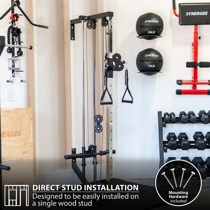 Synergee Wall Mounted Adjustable Dual Pulley Machine — Strength